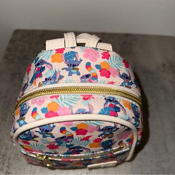 Loungefly Lilo And Stitch Sunglasses Tropical Flowers Micro Mini Backpack New - Picture 5 of 6